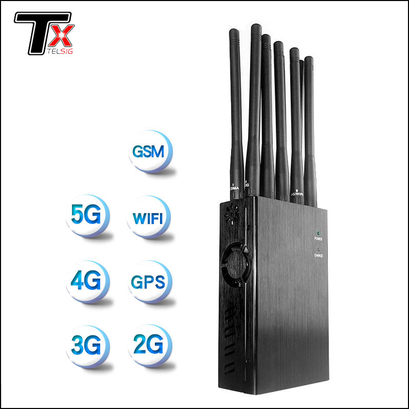 10 Antenna အိတ်ဆောင်ဆဲလ်ဖုန်း Signal Jammer