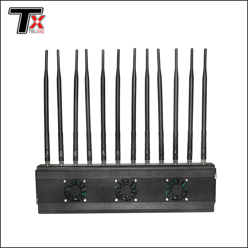 12 Channel Signal Jammer Desktop 10-50M မိုဘိုင်းလ်ဖုန်း Signal Jammer