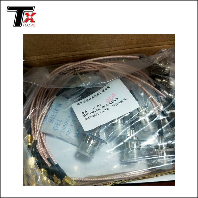 Rf Connector ပါသော ကြိုးမဲ့အချက်ပြ Jammer Coaxial Cable ကြိုးများ