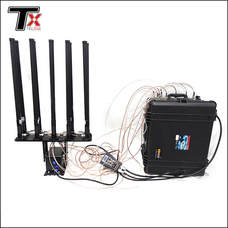 သယ်ဆောင်ရလွယ်ကူသောယာဉ် Car Combined Handle Drone Jammer