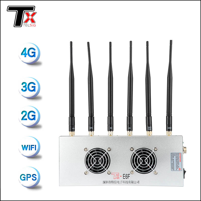 Six Channel မိုဘိုင်းလ်ဖုန်း Signal Jammer